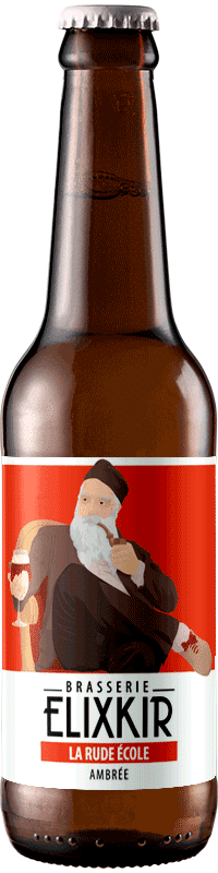 Bière Artisanale La Rude Ecole Amber Ale Brasserie Elixkir