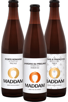 Bouteilles de bières de la Brasserie Maddam