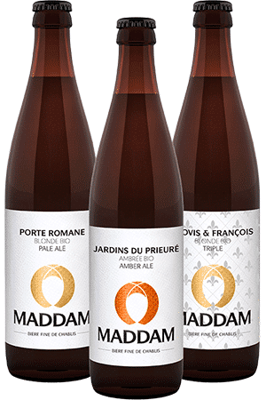 Bouteilles de bières de la Brasserie Maddam