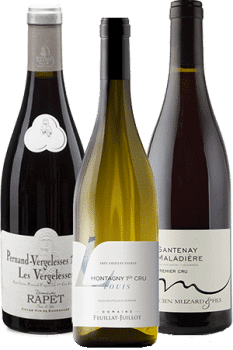 Bouteilles de vin de Bourgogne