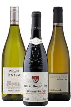 Bouteilles de vin de la Vallée du Rhône