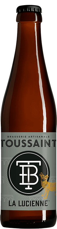 Bouteille de bière artisanale la lucienne brasserie Toussaint