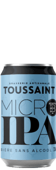 canette de bière artisanale micro ipa sans alcool brasserie Toussaint