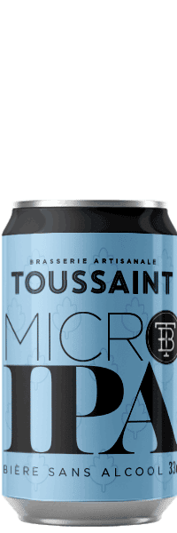 canette de bière artisanale micro ipa sans alcool brasserie Toussaint