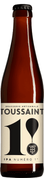 Bouteille de bière artisanale ipa numéro 1 brasserie Toussaint