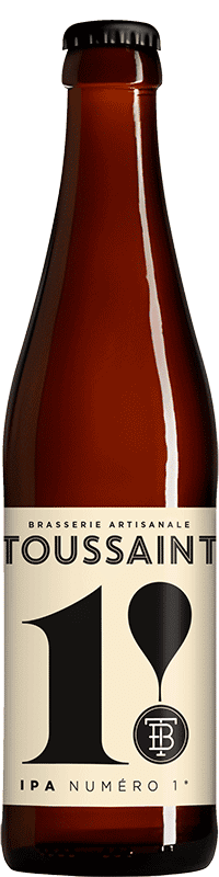 Bouteille de bière artisanale ipa numéro 1 brasserie Toussaint