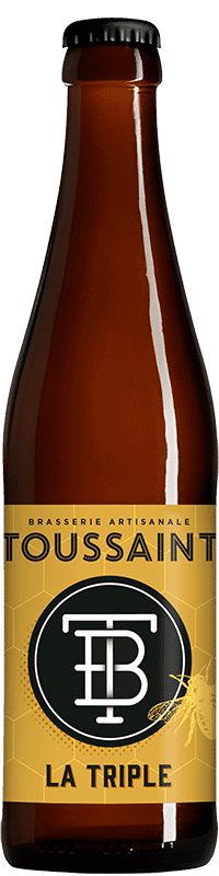 Bouteille de bière artisanale la triple brasserie Toussaint