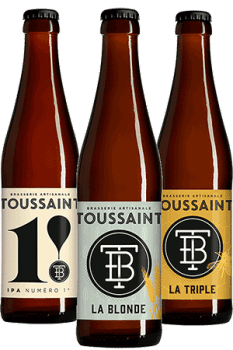 coffret de bières artisanales brasserie Toussaint