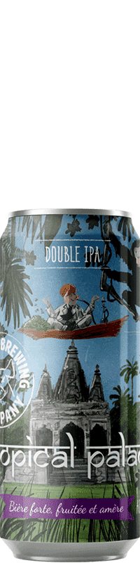 Canette de bière Tropicl Palace Double IPA Brasserie Piggy Brewing Company