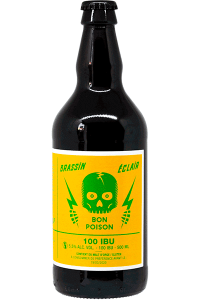 Bouteille de bière 100 IBU Bon Poison