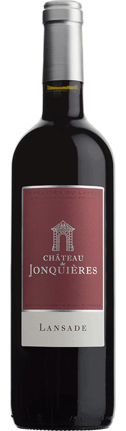 Bouteille de la cuvée La Baronnie rouge du Château de Jonquières