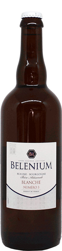 bouteille bière blanche numéro 3 brasserie Belenium