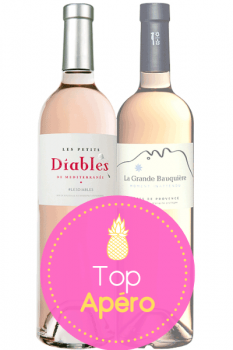 Bouteilles de rosés de l'opération Pink Party