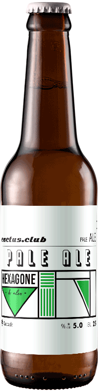 Bouteille de bière Cactus Club Pale Ale brasserie Hexagone Ales