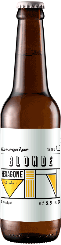 Bouteille de bière Fine équipe golden ale brasserie Hexagone Ales