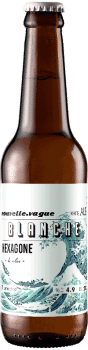 Bouteille de bière nouvelle vague blanche brasserie Hexagone Ales