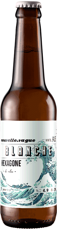 Bouteille de bière nouvelle vague blanche brasserie Hexagone Ales