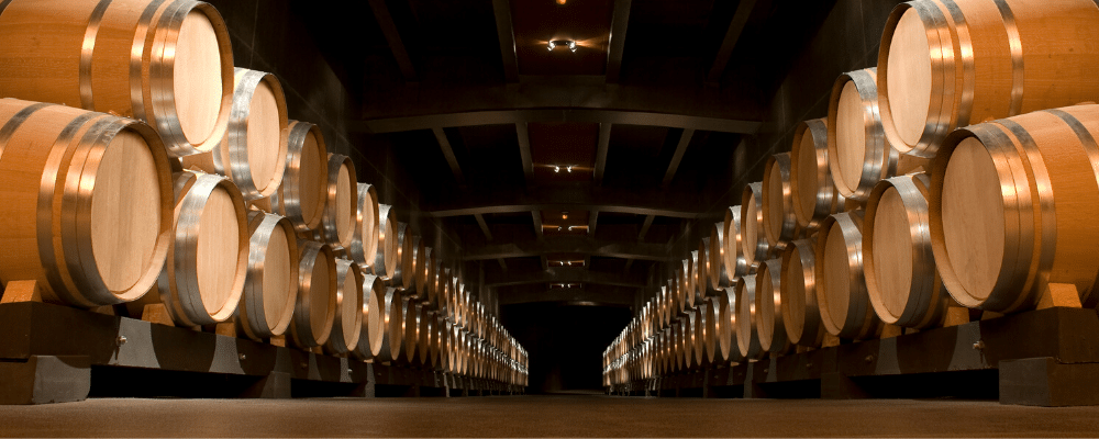 Caveau d'un domaine viticole en Bourgogne