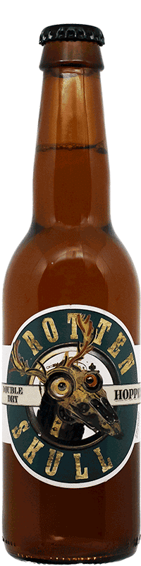 Bouteille de bière artisanale DDH IPA Rotten Skull Brasserie Volcelest