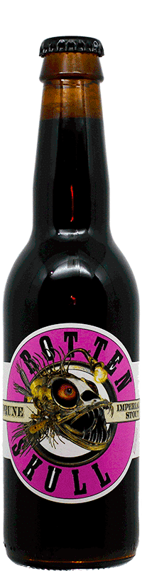 Bouteille de bière artisanale Imperial Stout Rotten Skull Brasserie Volcelest