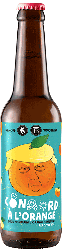 Bouteille de bière artisanale Sour Orange mandarine Brasserie 3ienchs