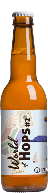 Bouteille de bière artisanale World of Hops Brasserie L'Instant