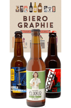 Coffret de bières artisanales et livre bièrographie