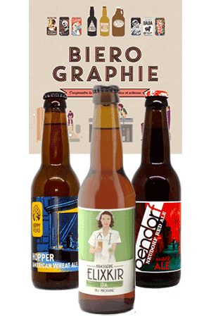 Coffret de bières artisanales et livre bièrographie