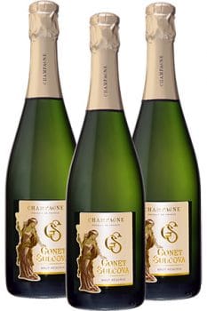 Bouteilles de Champagne Brut de la Maison Gonet-Sulcova