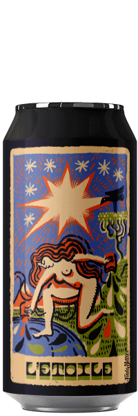 Can de bière artisanale L'étoile Tarots Series Hazy IPA El Dorado, Simcoe brasserie Hoppy Road