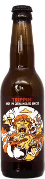 Bouteille de bière artisanale Hazy IPA Trippin Brasserie Hoppy Road