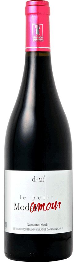 Bouteille de vins Côtes du Roussillon Rouge Petit modamour du Domaine Modat