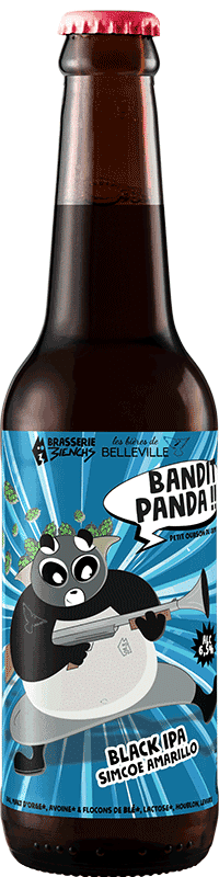 Bouteille de Black IPA Bandit Panda de la Brasserie 3ienchs