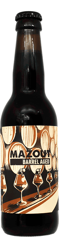 Bouteille de bière artisanale Mazout Barrel Aged Brasserie Hoppy Road