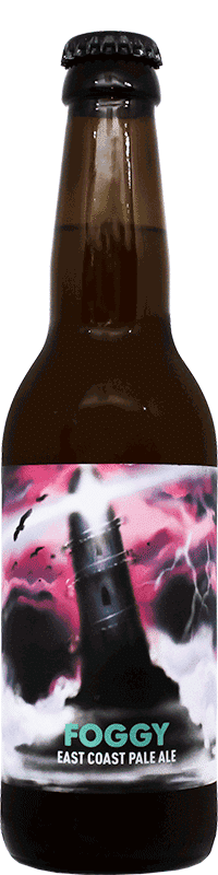 Bouteille de bière artisanale Foggy Pale Ale Brasserie Hoppy Road