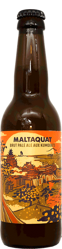 Bouteille de bière artisanale Maltaquat Brut Pale Ale Brasserie Hoppy Road