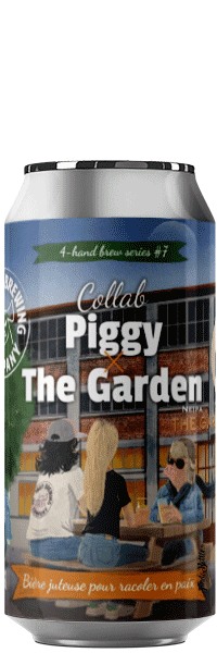 Canette de bière Collab The Garden Neipa Brasserie Piggy Brewing Company