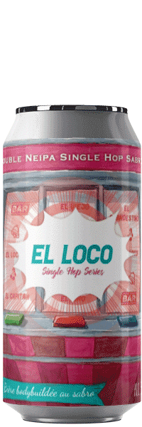 Canette de bière El loco double neipa sabro Brasserie Piggy Brcode 1001 Neipa Piggy Brewing Company