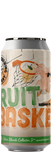 Canette de bière Fruit Basket Session IPA Brasserie Piggy Brcode 1001 Neipa Piggy Brewing Company