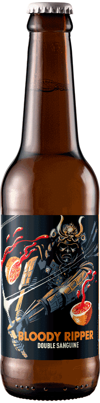 Bouteille de bière artisanale bloody ripper strong Ale Brasserie Hoppy Road