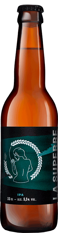 Bouteille de bière India Pale Ale IPA Brasserie La Superbe