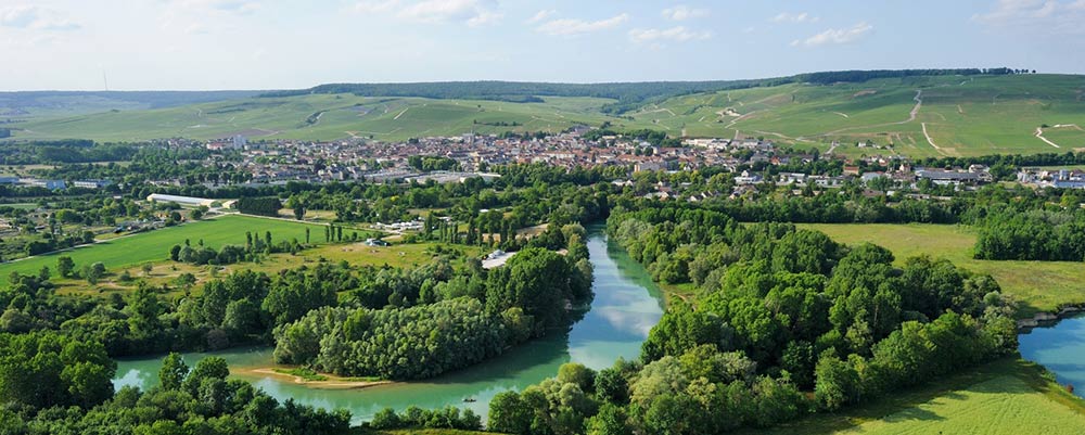 Vignoble en coteaux de Champagne