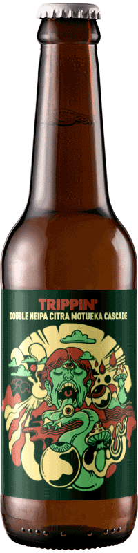 Bouteille de bière artisanale Trippin Double Neipa Brasserie Hoppy Road