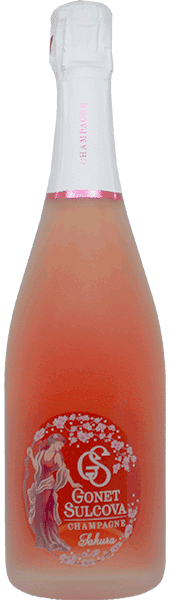 Bouteille de Champagne Rosé Sakura Gonet Sulcova