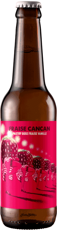 Bouteille de bière artisanale Fraise Cancan Brasserie Hoppy Road