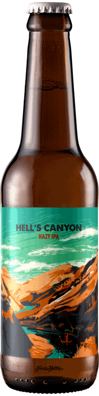 Bouteille de bière artisanale Hells Canyon Hazy IPA Brasserie Hoppy Road