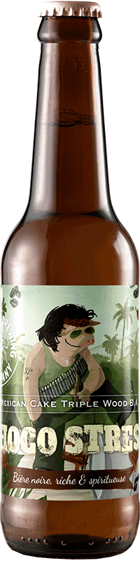 Bouteille de bière Choco Stress Mexican Cake BA Brasserie Piggy Brewing Company