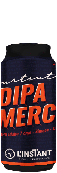 Canette de bière artisanale DIPA Merci Double India Pale Ale Brasserie L'Instant