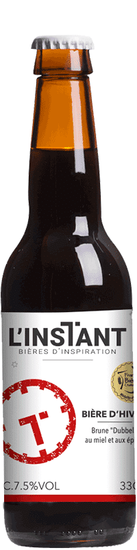 Bouteille de bière artisanale Double Belge Brasserie L'Instant