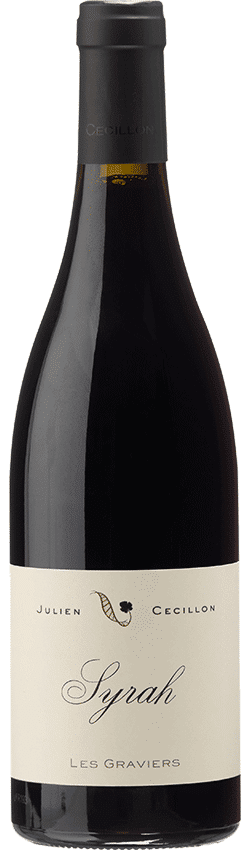 Bouteille de vin Syrah les Graviers du Domaine Julien Cécillon